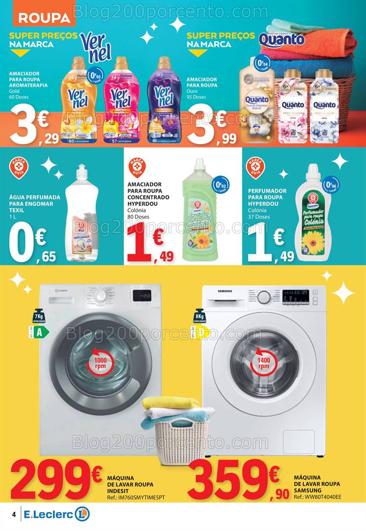 Antevisão Folheto E-LECLERC Especial Limpeza do Lar Promoções de 4 a 16 março