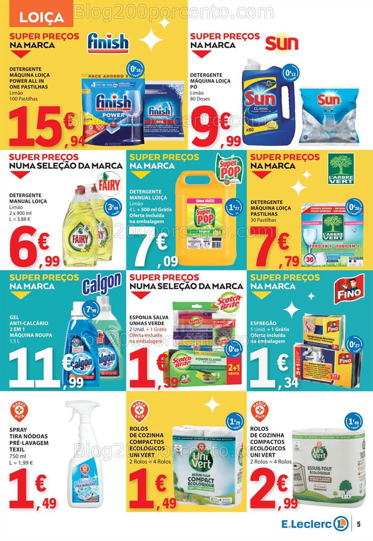 Antevisão Folheto E-LECLERC Especial Limpeza do Lar Promoções de 4 a 16 março