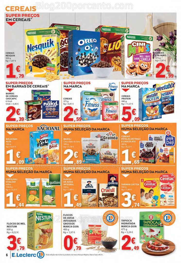 Antevisão Folheto E-LECLERC Especial Pequeno Almoço Promoções de 16 a 28 abril