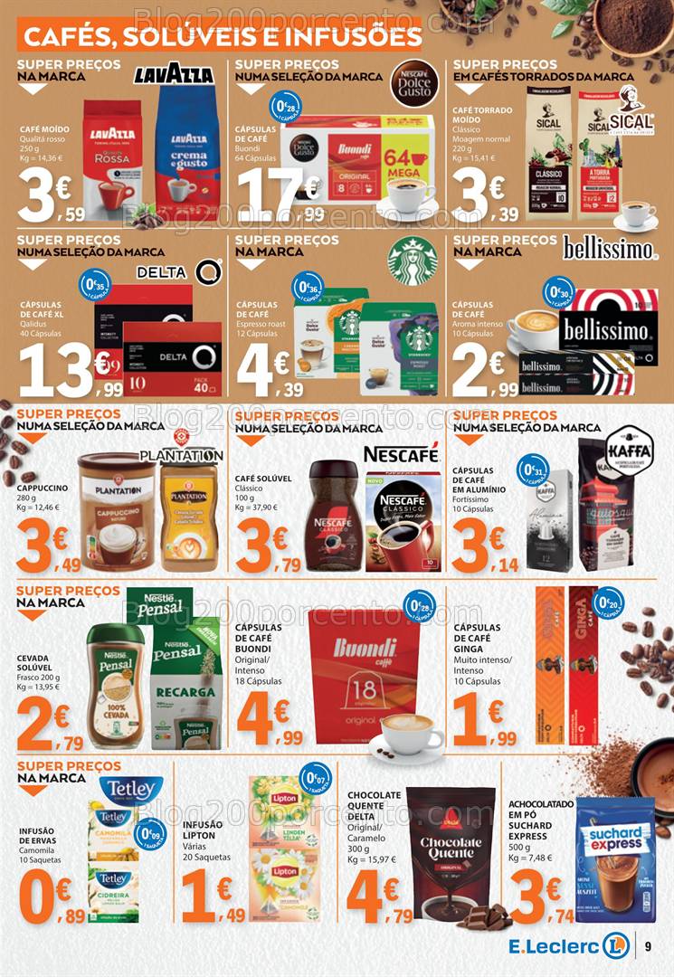 Antevisão Folheto E-LECLERC Especial pequeno Almoço Promoções de 22 abril a 4 maio