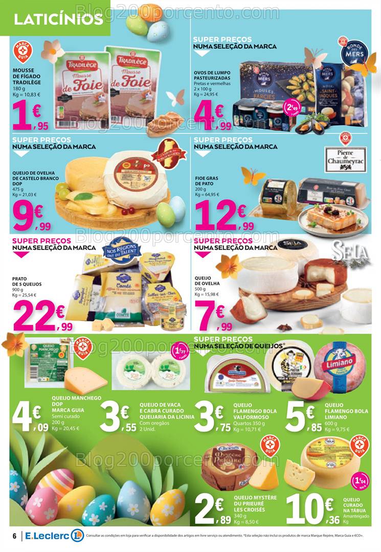 Antevisão Folheto E-LECLERC Páscoa Promoções de 8 a 21 abril