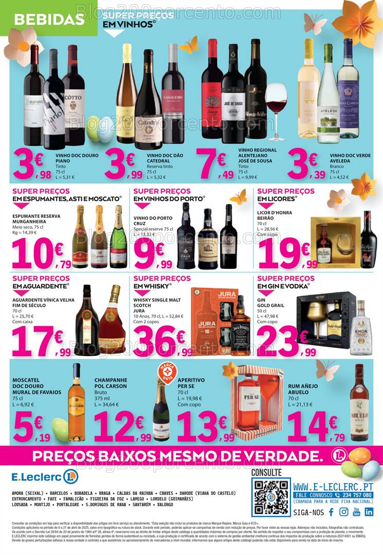 Antevisão Folheto E-LECLERC Páscoa Promoções de 8 a 21 abril