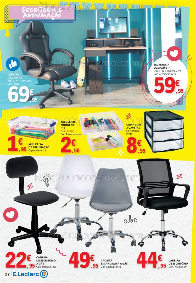 Antevisão Folheto E-LECLERC Regresso às Aulas Promoções 27 agosto a 15 setembro