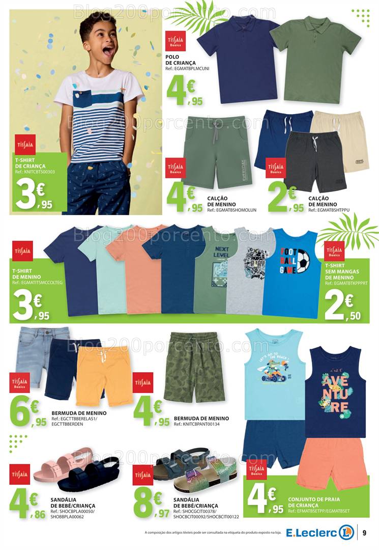 Antevisão Folheto E-LECLERC Especial Moda Primavera Verão Promoções de 13 a 25 maio all