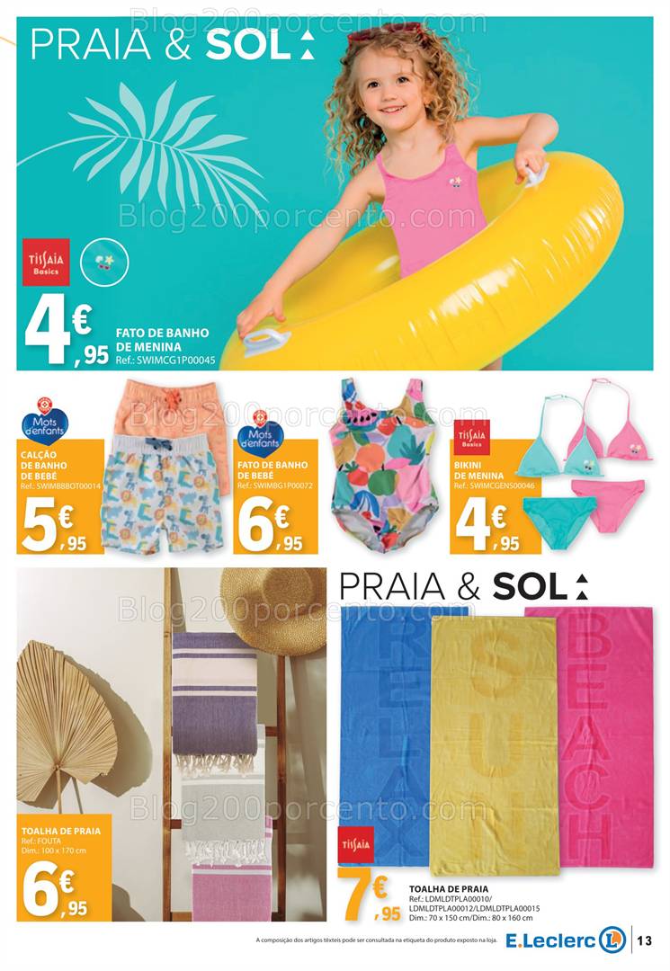 Antevisão Folheto E-LECLERC Especial Moda Primavera Verão Promoções de 13 a 25 maio all