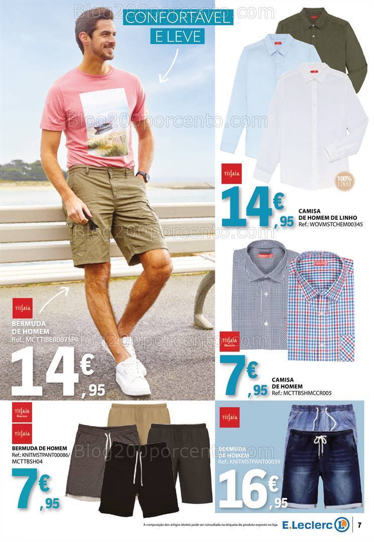 Antevisão Folheto E-LECLERC Moda Primavera - Verão Promoções de 14 a 26 maio