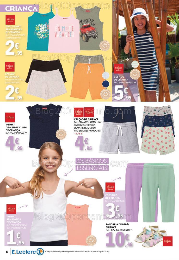 Antevisão Folheto E-LECLERC Moda Primavera - Verão Promoções de 14 a 26 maio