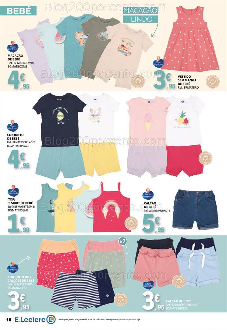 Antevisão Folheto E-LECLERC Moda Primavera - Verão Promoções de 14 a 26 maio
