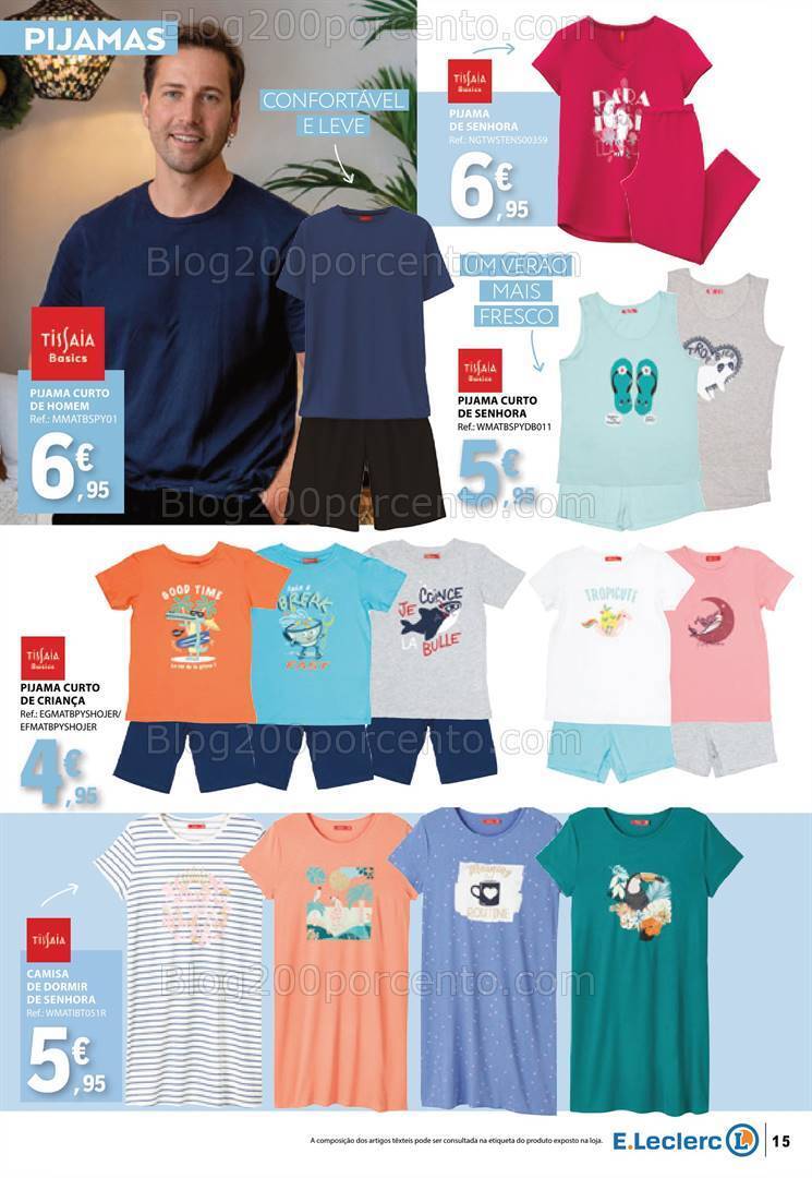 Antevisão Folheto E-LECLERC Moda Primavera - Verão Promoções de 14 a 26 maio