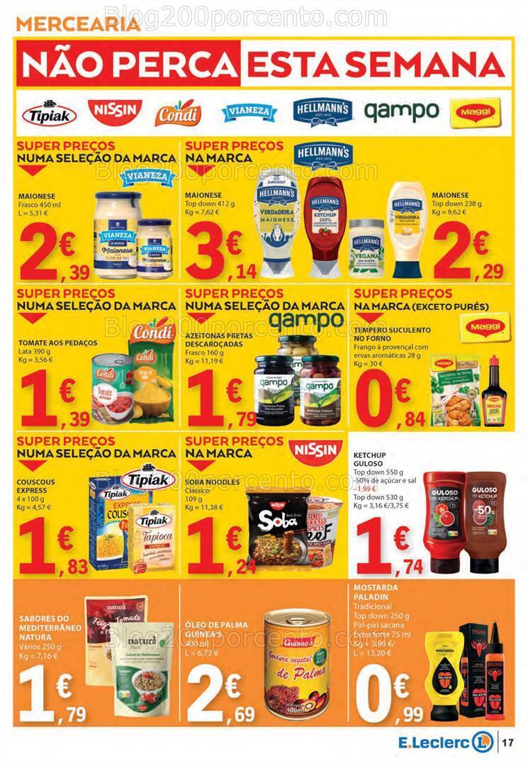 Antevisão Folheto E-LECLERC Promoções de 16 a 22 maio