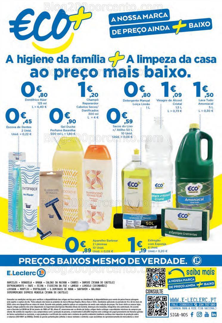 Antevisão Folheto E-LECLERC Promoções de 16 a 22 maio