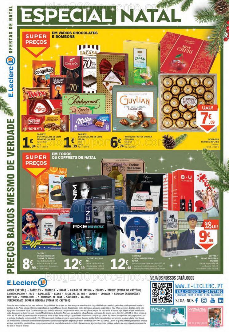 Antevisão Folheto E-LECLERC Promoções de 16 a 22 novembro