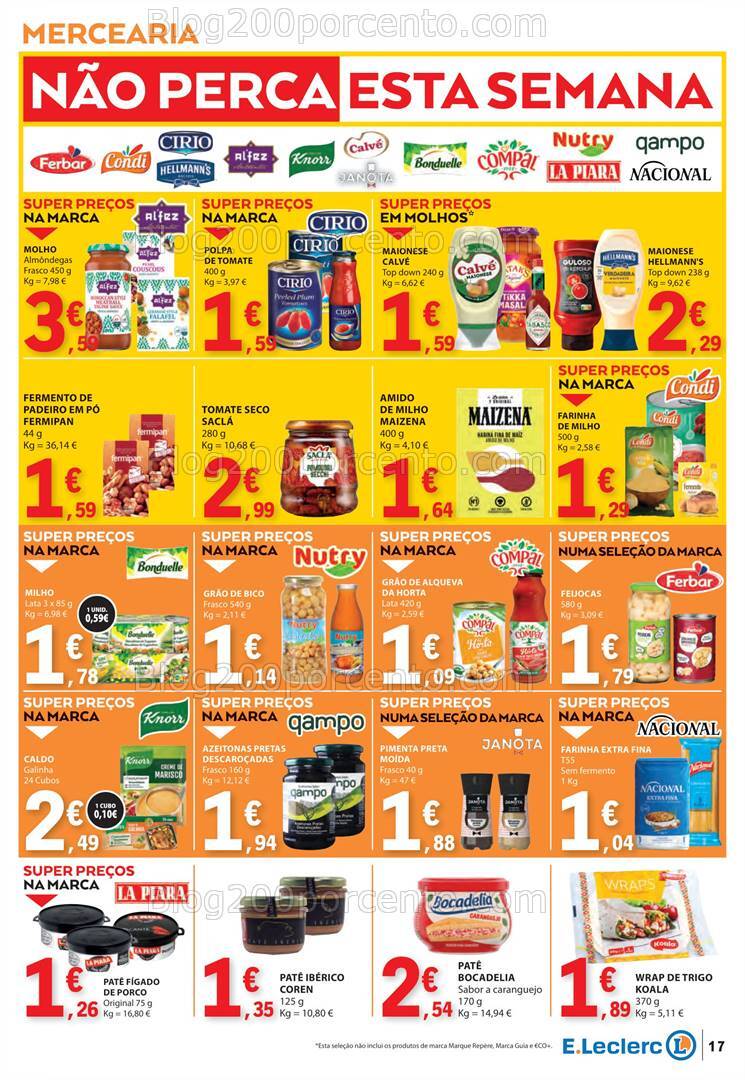 Antevisão Folheto E-LECLERC Promoções de 17 a 23 outubro