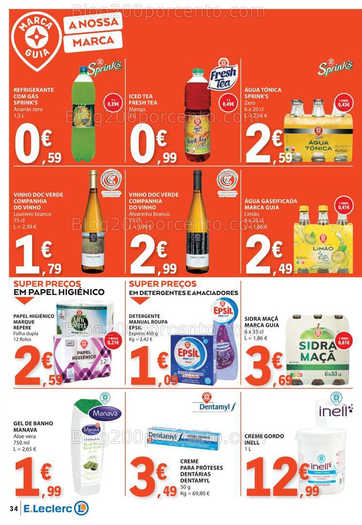 Antevisão Folheto E-LECLERC Marca Própria Promoções de 17 a 23 outubro