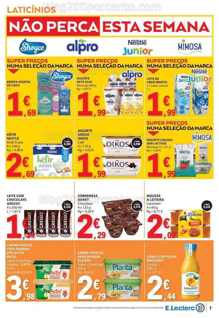 Antevisão Folheto E-LECLERC Promoções de 18 a 24 julho