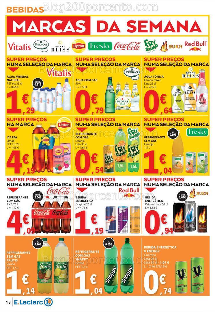 Antevisão Folheto E-LECLERC Promoções de 18 a 24 julho