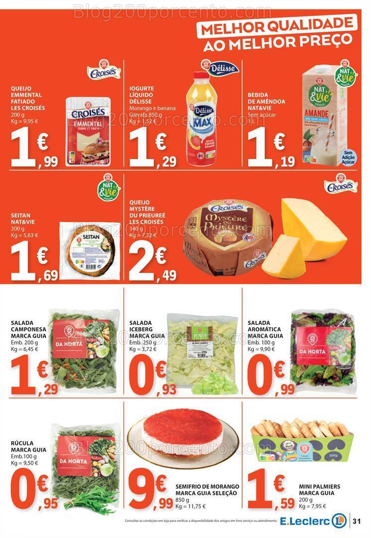 Antevisão Folheto E-LECLERC Marca Própria Promoções de 18 a 24 julho
