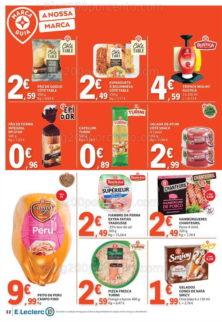 Antevisão Folheto E-LECLERC Marca Própria Promoções de 18 a 24 julho