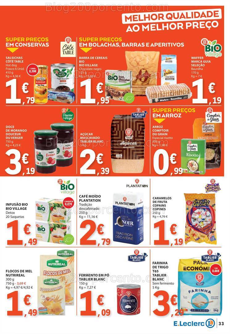 Antevisão Folheto E-LECLERC Marca Própria Promoções de 18 a 24 julho