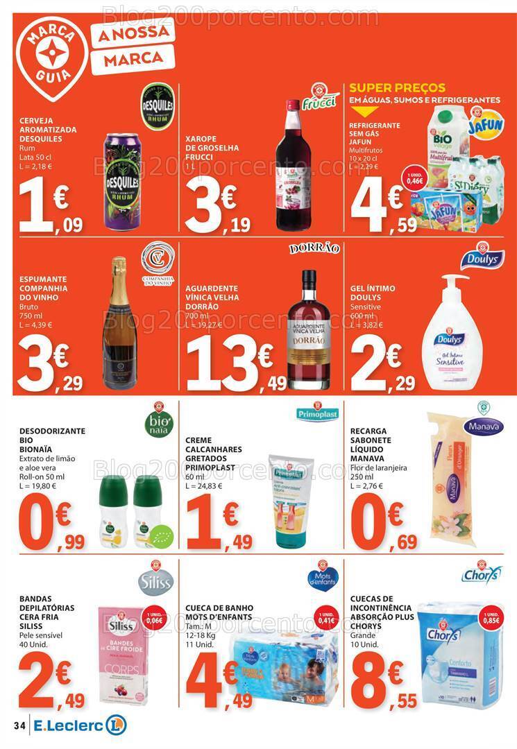 Antevisão Folheto E-LECLERC Marca Própria Promoções de 18 a 24 julho