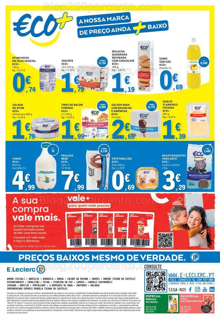 Antevisão Folheto E-LECLERC Marca Própria Promoções de 18 a 24 julho