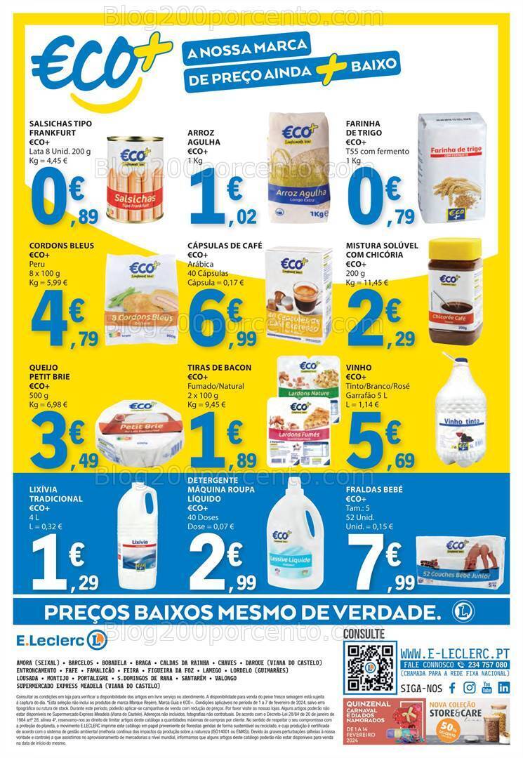 Antevisão Folheto E-LECLERC Promoções de 1 a 7 fevereiro