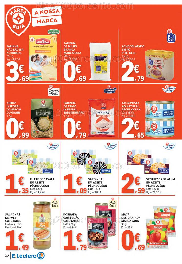 Antevisão Folheto E-LECLERC Especial Marca Própria Promoções de 20 a 26 março