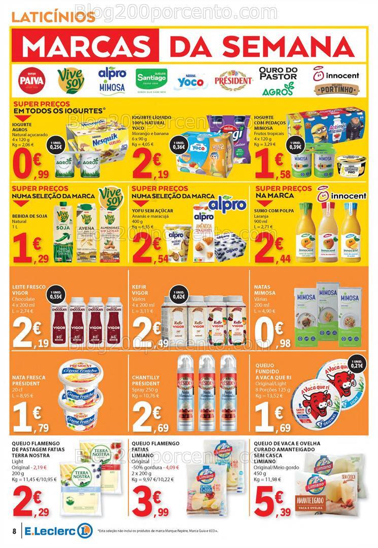 Antevisão Folheto E-LECLERC Promoções de 22 a 28 agosto