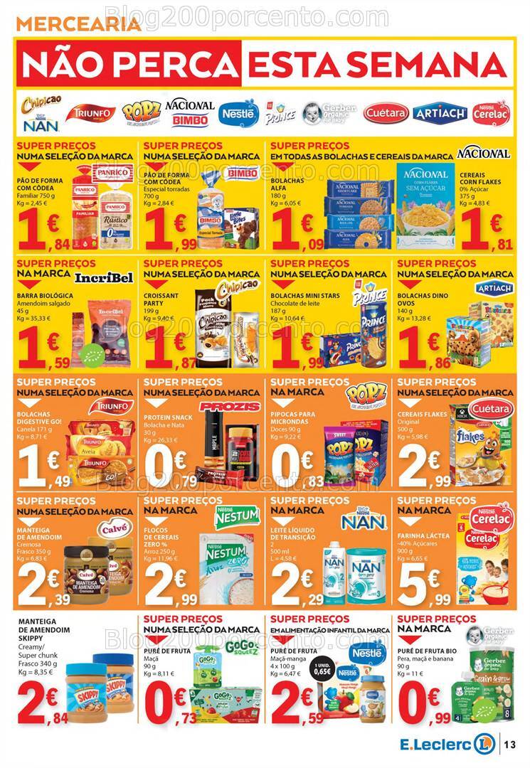 Antevisão Folheto E-LECLERC Promoções de 22 a 28 agosto