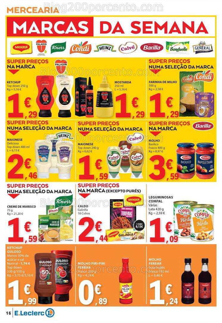 Antevisão Folheto E-LECLERC Promoções de 22 a 28 agosto