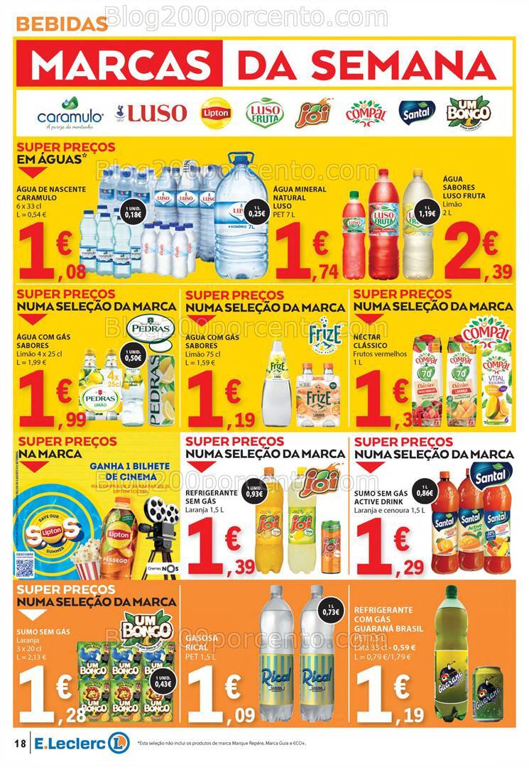 Antevisão Folheto E-LECLERC Promoções de 22 a 28 agosto