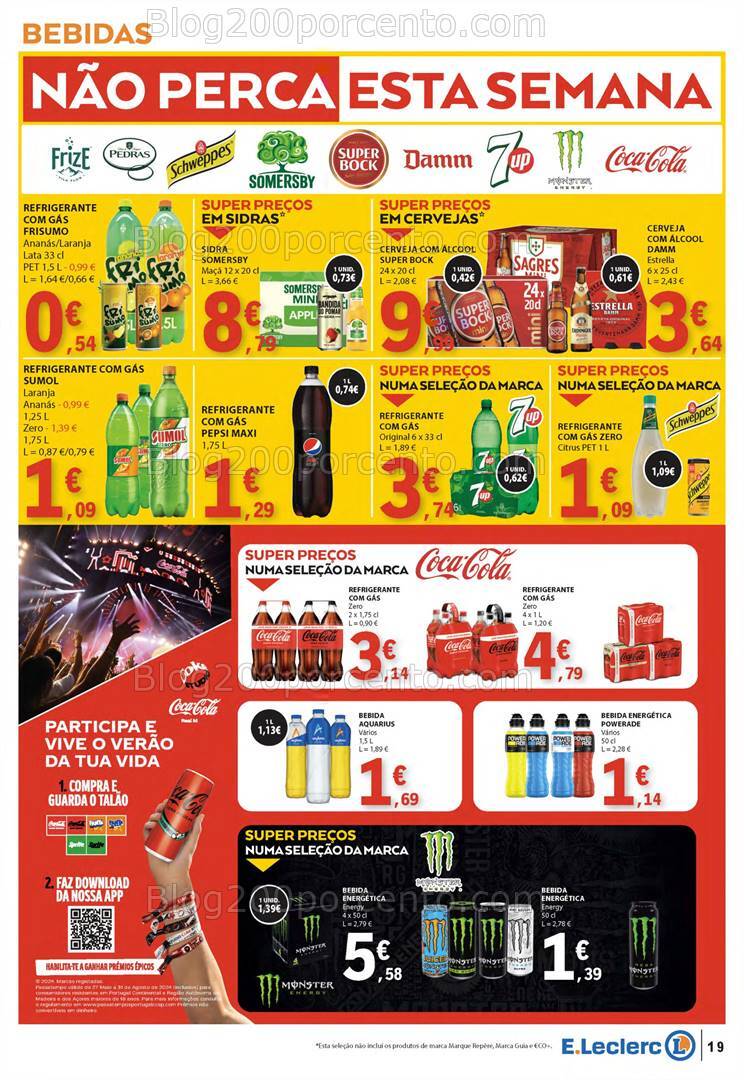 Antevisão Folheto E-LECLERC Promoções de 22 a 28 agosto