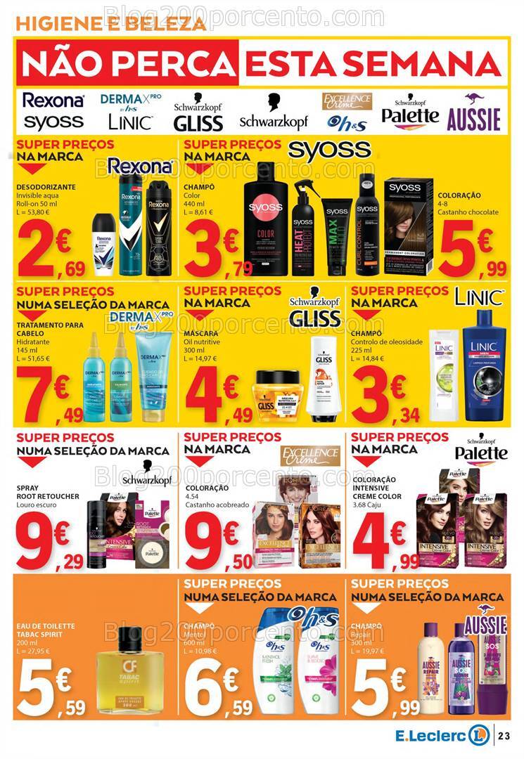 Antevisão Folheto E-LECLERC Promoções de 22 a 28 agosto