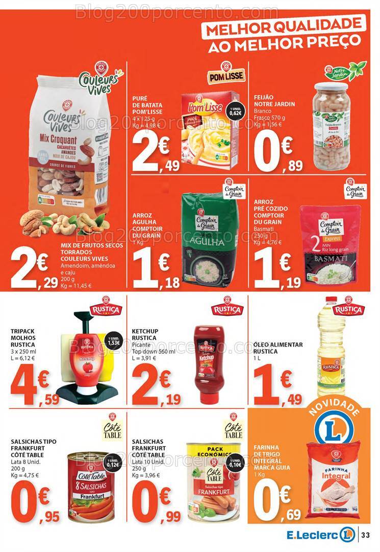 Antevisão Folheto E-LECLERC Marca Própria Promoções de 22 a 28 agosto