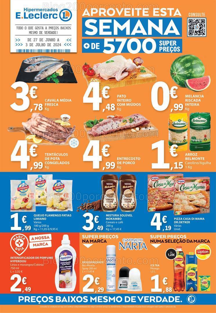 Antevisão Folheto E-LECLERC Promoções de 27 junho a 3 julho
