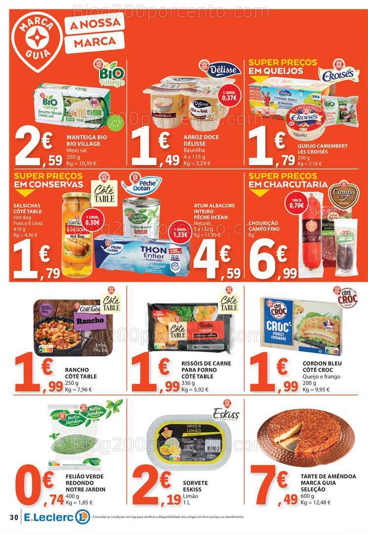 Antevisão Folheto E-LECLERC Marca Própria Promoções de 27 junho a 3 julho