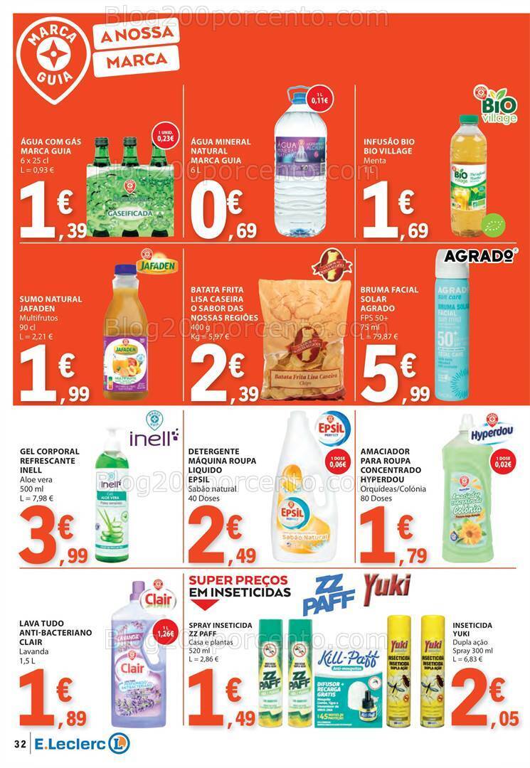 Antevisão Folheto E-LECLERC Marca Própria Promoções de 27 junho a 3 julho