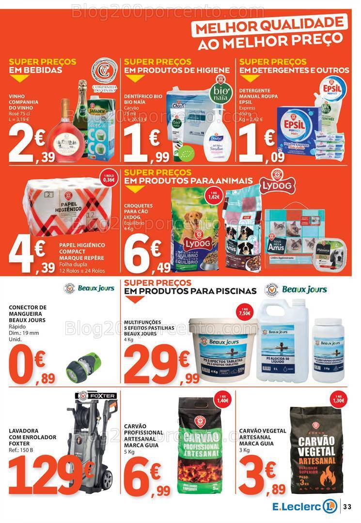 Antevisão Folheto E-LECLERC Marca Própria Promoções de 27 junho a 3 julho