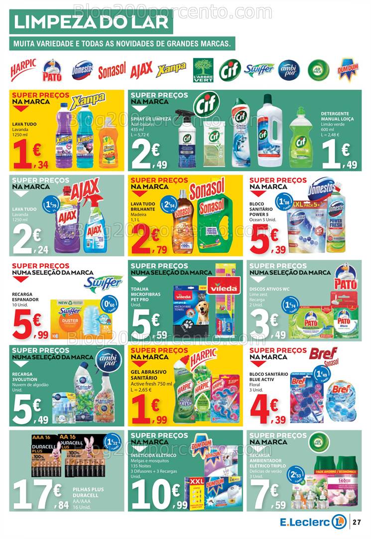 Antevisão Folheto E-LECLERC Promoções de 27 março a 2 abril
