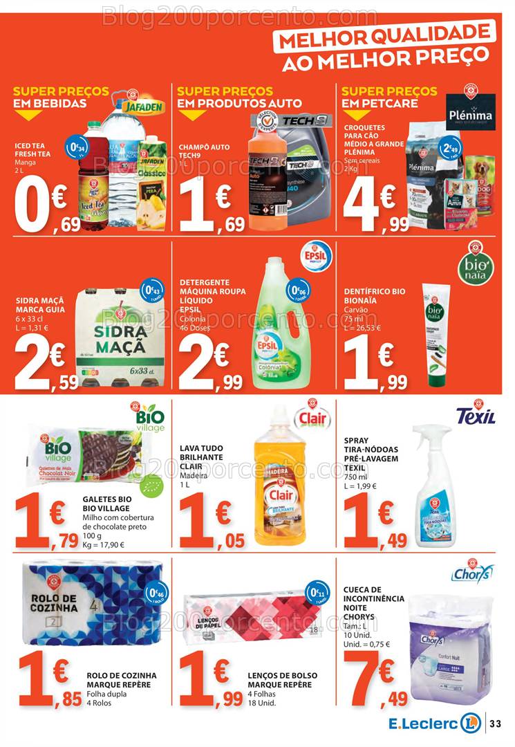 Antevisão Folheto E-LECLERC Marca Própria Promoções de 6 a 12 março