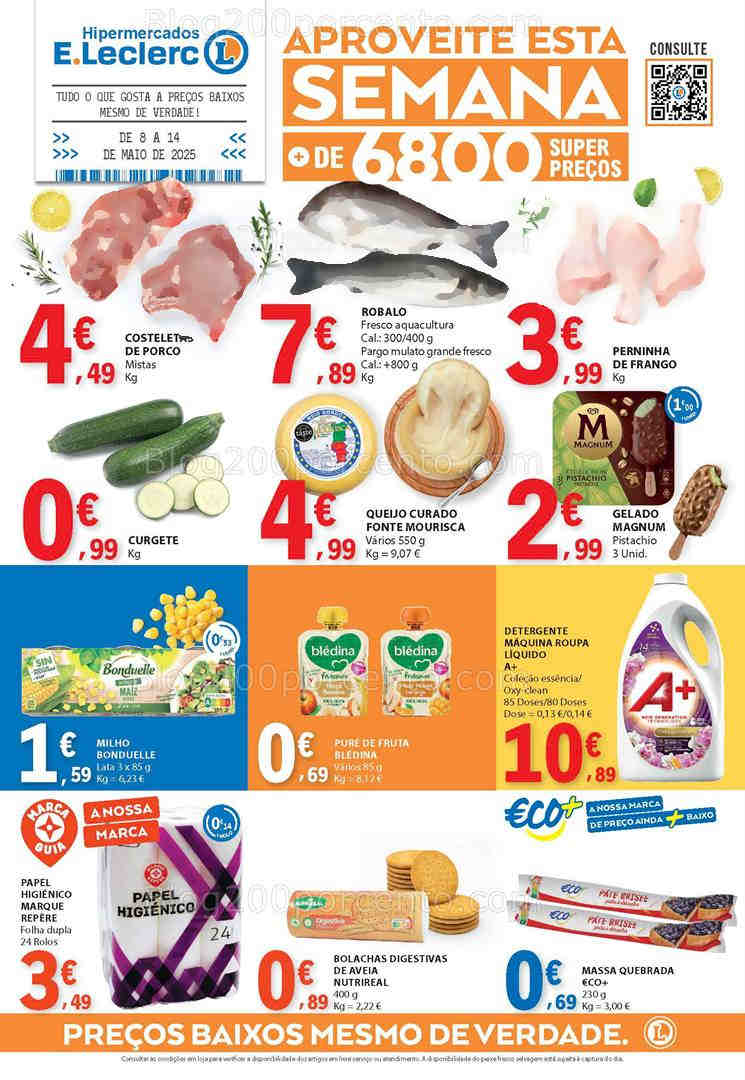 Antevisão Folheto E-LECLERC Promoções a partir de 8 a 14 maio all