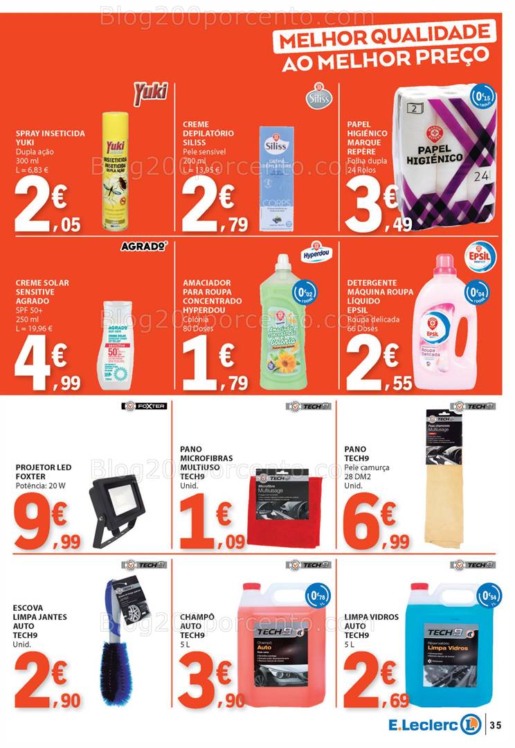 Antevisão Folheto E-LECLERC Promoções a partir de 8 a 14 maio all