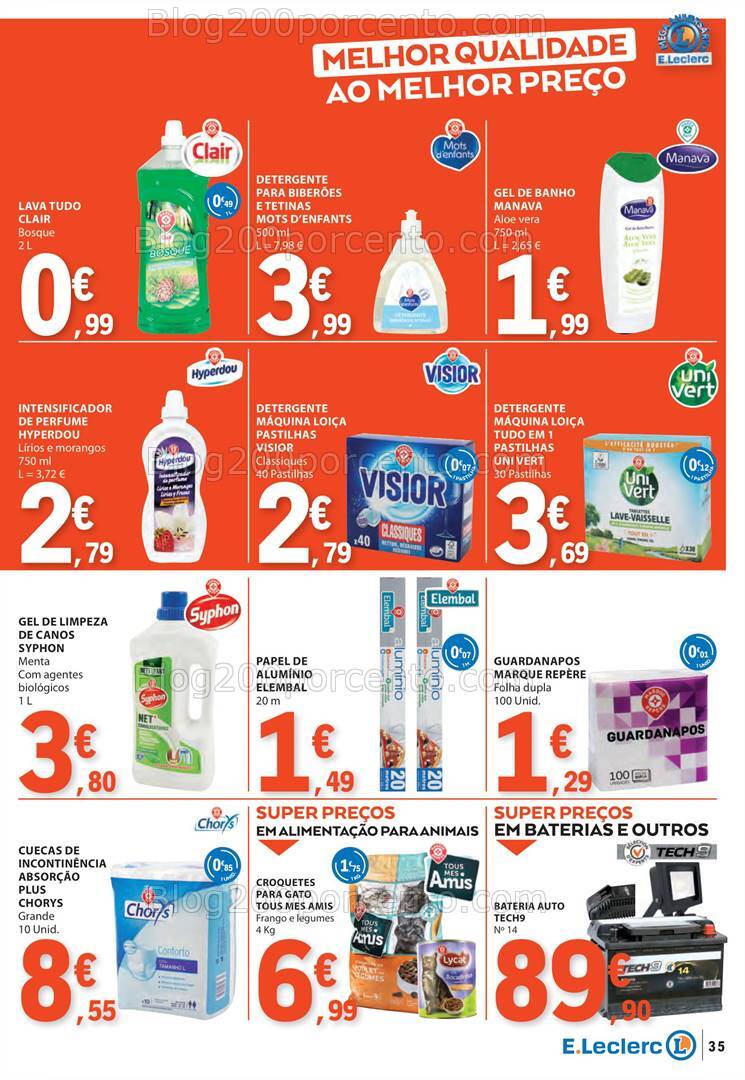 Antevisão Folheto E-LECLERC Promoções de 31 outubro a 6 novembro