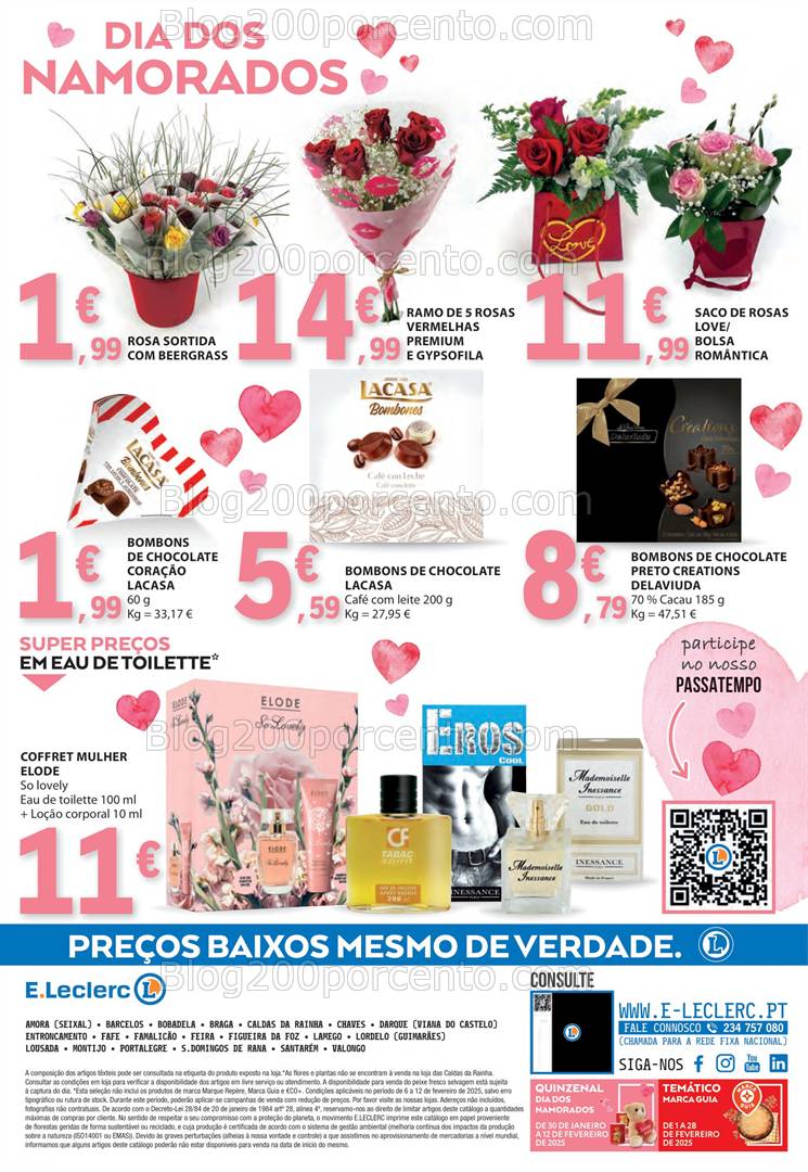 Antevisão Folheto E-LECLERC Dia dos Namorados Promoções de 6 a 12 fevereiro
