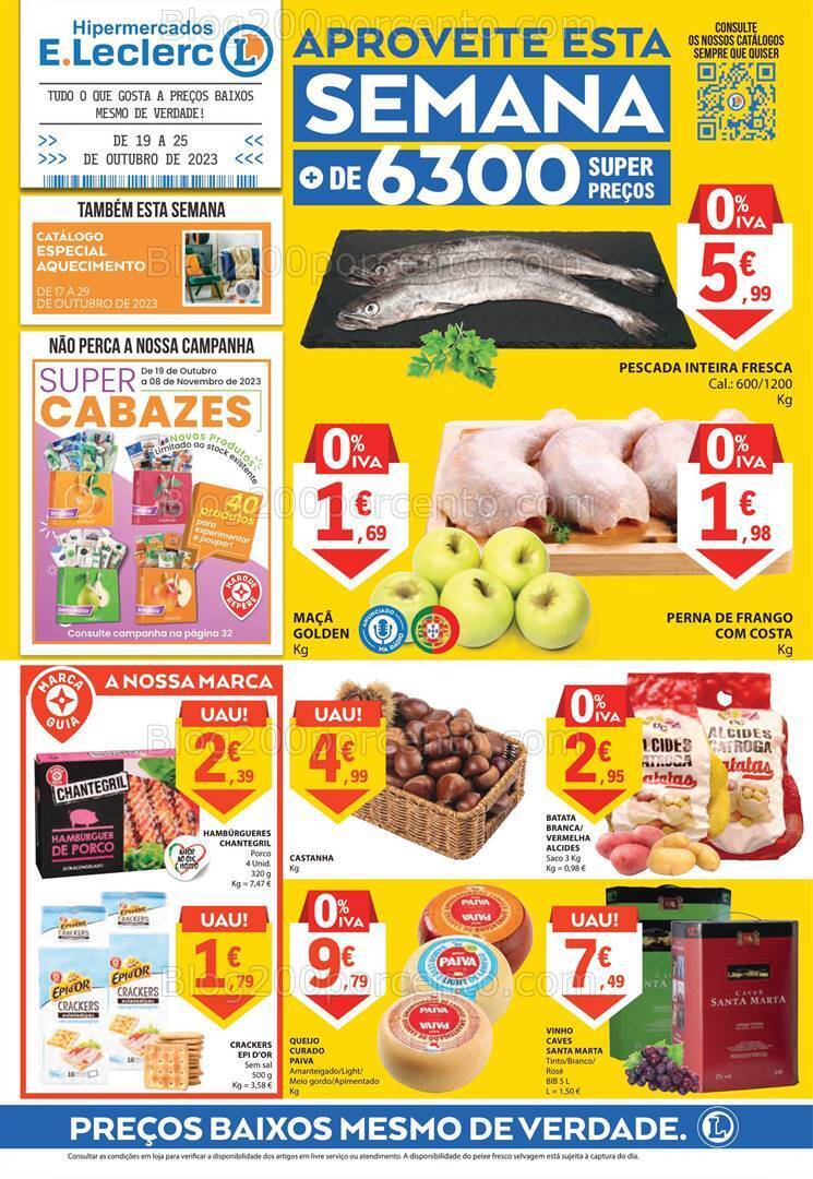 Antevisão Folheto E-LECLERC Promoções de 19 a 25 outubro