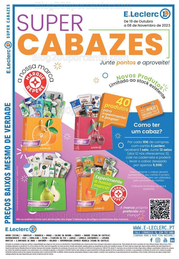 ALERTA - Estão de volta os cabazes E-LECLERC Promoções de 19 outubro a 8 novembro