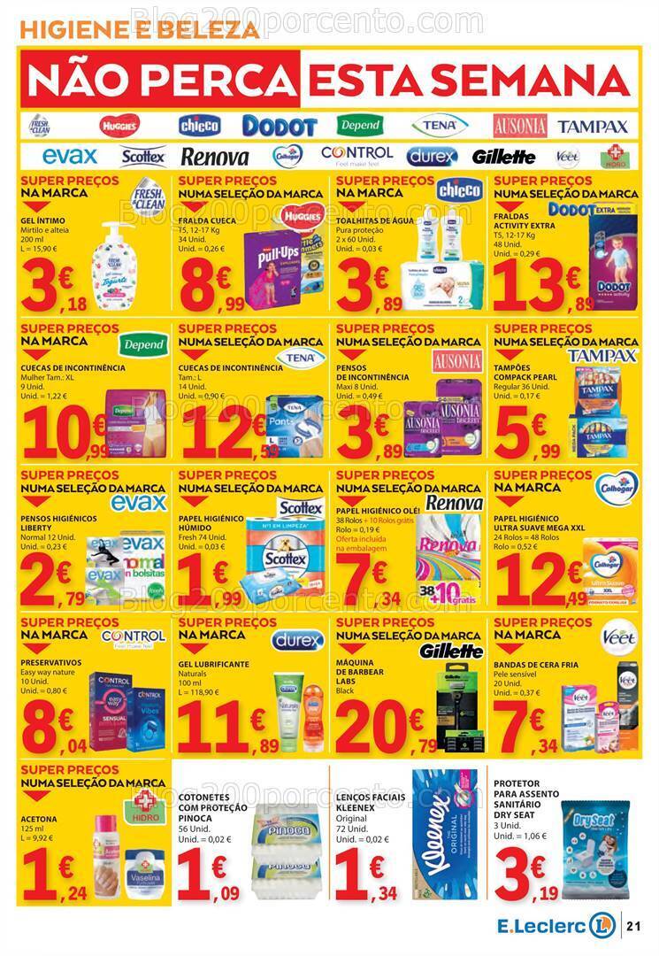 Antevisão Folheto E-LECLERC Promoções de 21 a 27 março