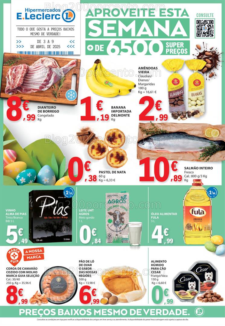 Antevisão Folheto E-LECLERC Promoções de 3 a 9 abril