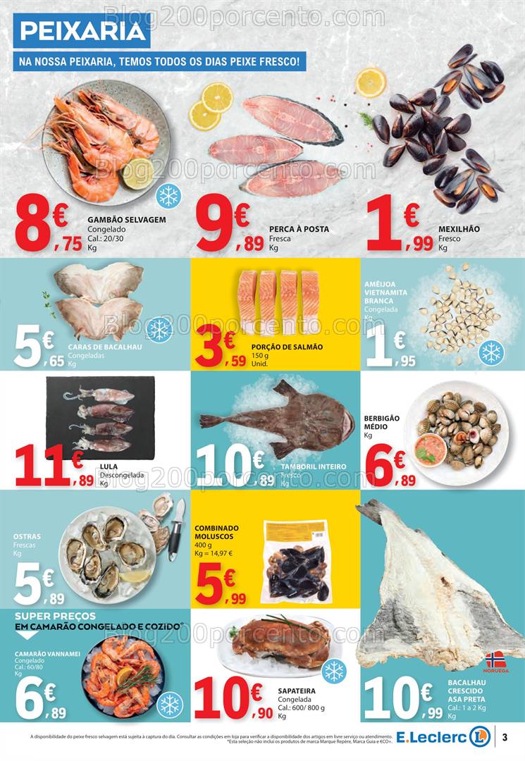 Antevisão Folheto E-LECLERC Promoções de 3 a 9 abril