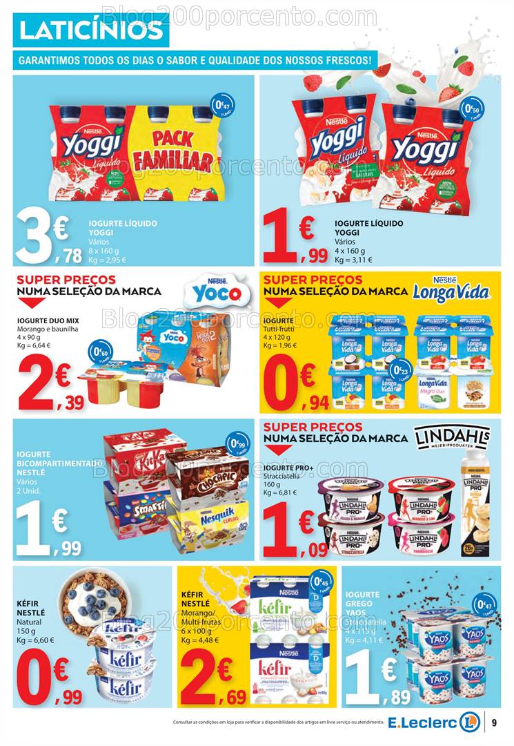 Antevisão Folheto E-LECLERC Promoções de 3 a 9 abril